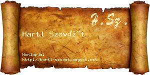 Hartl Szovát névjegykártya